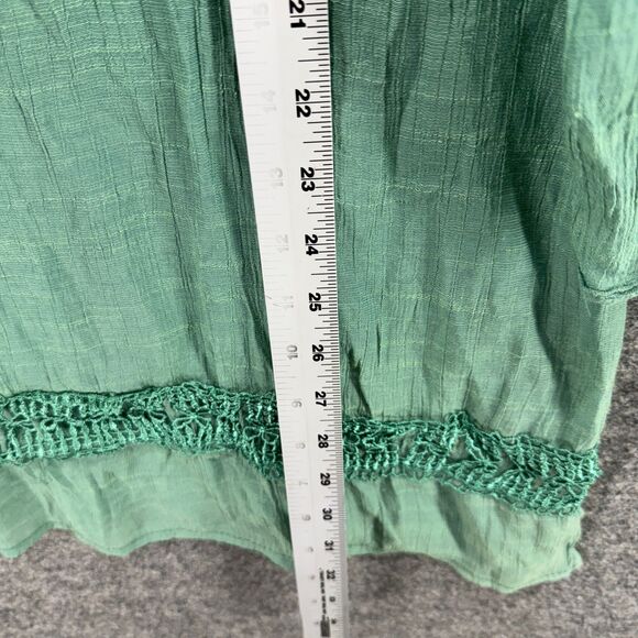 Unbranded Dress Women XXL Mini 3/4 Sleeve Green  V Neck Rayon - Picture 6 of 7